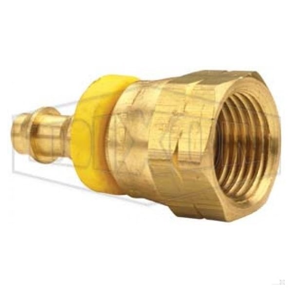 Hose Barb, 1-1/16-14 x 3/4 in Nominal, FUNF x Hose Barb, Brass, Domestic
